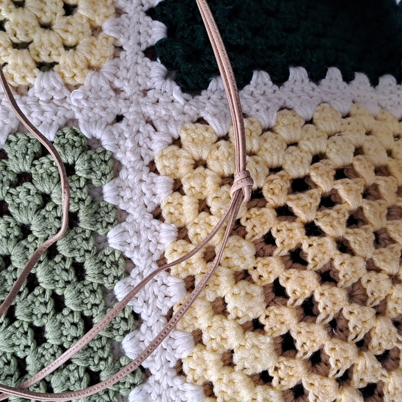 Vintage tan leather shoulder bag - Picture 5 of 9